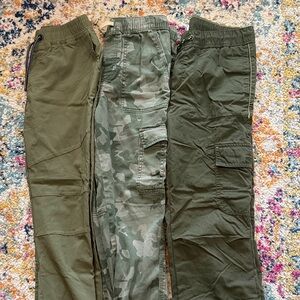 Set of Three Green Cargo Pants